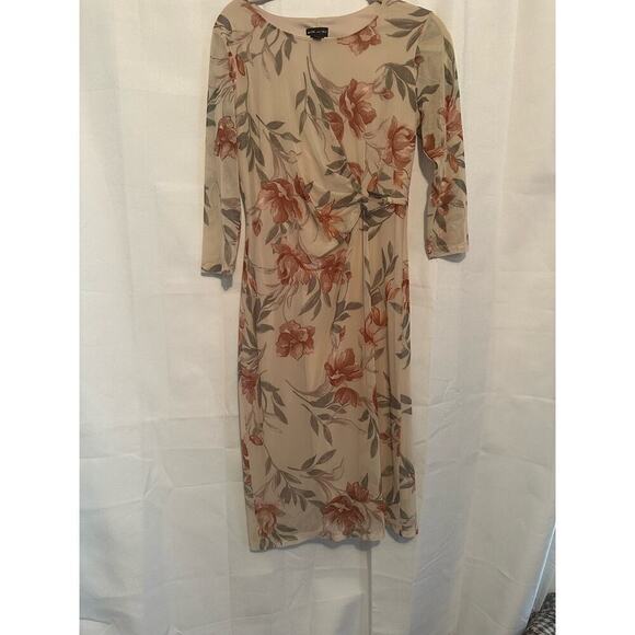 Kate and Lily floral midi dress size 6 sheath dress - Picture 4 of 9